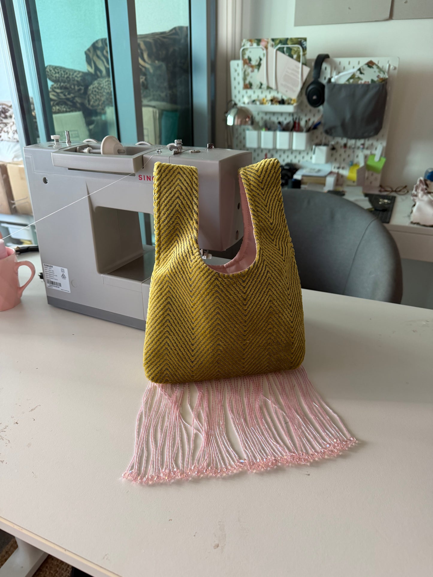 NUDO LEMON LIME/PINK LONG FRINGE